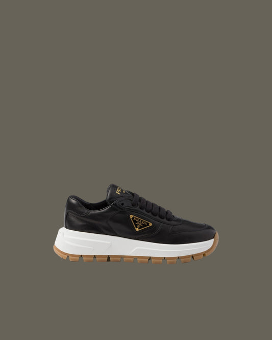 Prada Prax 01 Leather Sneakers Black
